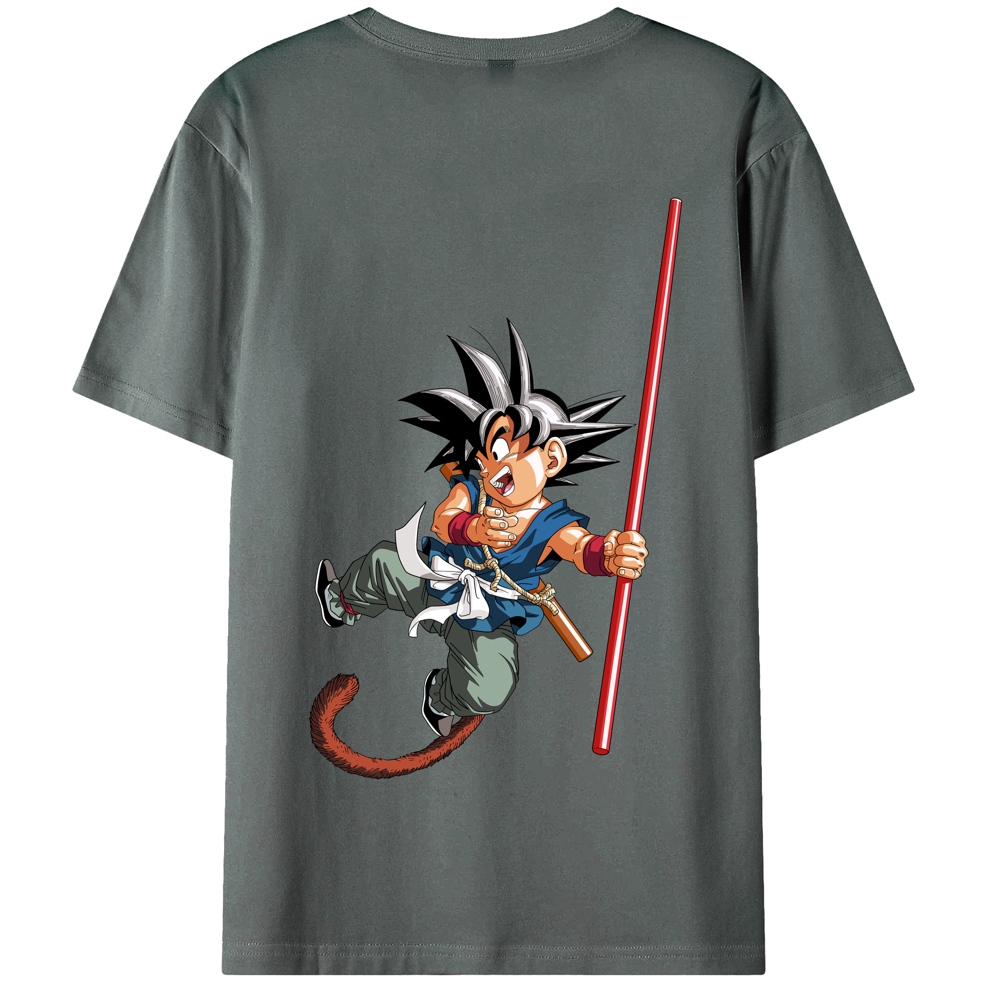 （画像用） ドラゴンボール 孫悟空（そん ごくう）Son Goku カカロット DRAGON BALL Kakarotto 綿100％半袖Tシャツ（背面プリント）